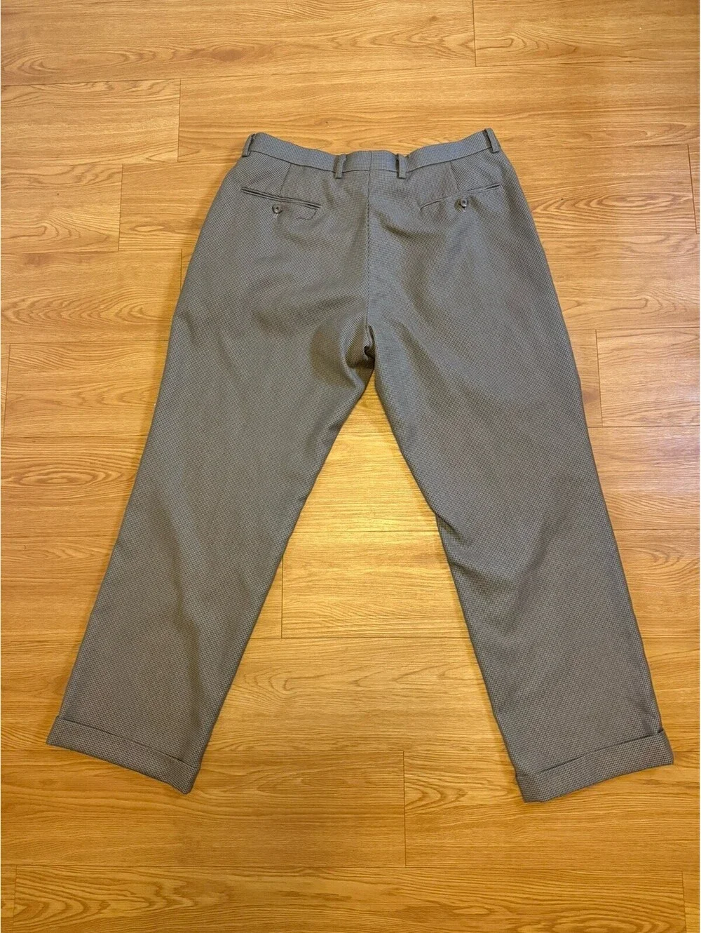 Lauren Ralph Lauren Dress Pants Mens 34x29 Gray Straight Pleated Polyester